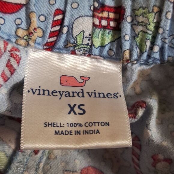 Vineyard Vines Mens Pull On Pajama Pants Elastic Waist Drawstring Holiday XS - Picture 2 of 6